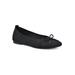 Women's Sashay Flat by White Mountain in Black Fabric (Size 7 1/2 M)