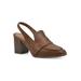 Women's Vocality Slingback by White Mountain in Dark Tan Smooth (Size 6 1/2 M)