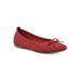 Women's Sashay Flat by White Mountain in Red Fabric (Size 8 1/2 M)