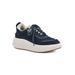 Women's Dynastic Sneaker by White Mountain in Navy Fabric (Size 8 1/2 M)