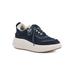 Women's Dynastic Sneaker by White Mountain in Navy Fabric (Size 10 M)
