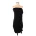 Moda International Cocktail Dress - Party Strapless Sleeveless: Black Solid Dresses - Women's Size X-Small