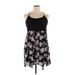 American Eagle Outfitters Casual Dress - A-Line Scoop Neck Sleeveless: Black Print Dresses - Women's Size 16