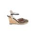 Sole Society Wedges: Tan Leopard Print Shoes - Women's Size 8 1/2