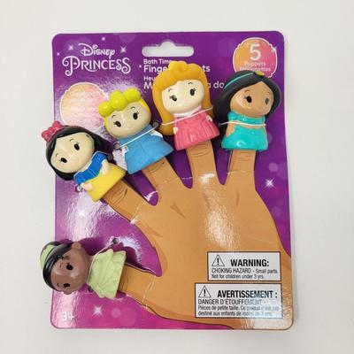Disney Toys | Disney Princess Bath Time Finger Puppets Educational Kid Child Toy Gift Ages 3+ | Color: Green/Pink | Size: Osbb