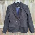 J. Crew Jackets & Coats | J. Crew Devon Blazer In Bi-Stretch Cotton Blend Double Breasted Vented Black 12 | Color: Black | Size: 12