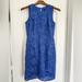 J. Crew Dresses | J. Crew Women’s Size 2 Royal Blue Floral Lace Sleeveless Cocktail Dress | Color: Blue | Size: 2