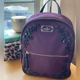 Kate Spade Bags | Kate Spade Wilson Road Bradley Backpack Plumb With Black Embellishments | Color: Black/Purple | Size: 11.25"H X 9.5"W 4"D