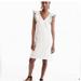 J. Crew Dresses | J.Crew Black Label White Eyelet Linen Flutter Sleeve Shift Dress Women Size 4 | Color: Black/White | Size: 4