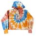 Madewell Tops | Madewell X Free & Easy Hoodie Womens Small Tie Dye Cropped Pullover Sweatshirt | Color: Blue/Orange | Size: S