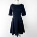 Kate Spade Dresses | Kate Spade Lace Up Ponte Dress M | Color: Black | Size: M