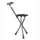 Folding Cane Seat Combo,Portable Cane Stool Handy Folding Crutch Chair Seat 3 Legs Height Adjustable Heavy Duty Thick Aluminum Walking Stick