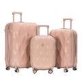 kensie Women's Enchanting 3 Piece Luggage Set, Rose Dust, Enchanting 3 Piece Luggage Set