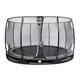 EXIT Toys Elegant Round Inground Trampoline - With Economy Safety Net - With Foot Protection System - Rustproof - Water Resistant - Easy Assembly - Inground Trampoline Garden - ø12ft - Black