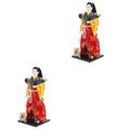 Toyvian 2pcs Home Crafts gadgets Table Centerpieces dining table decorate desktop Home Decoration cooking household Japanese-style decorations desk baby Japan doll