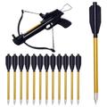 fUfIzU 24Pcs 6.3 Inch Aluminium Crossbow Bolts Arrows with High Impact Bolts 50-80 Pounds, for Mini Crossbow Hunting Pistol Precision Target Arrow Archery, Not Contain Crossbow