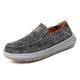 Soft Slip On Shoes for Men, Premium Leather Resistant Work Shoes for Men, Round Toe Mens Casual Shoes,Walking Driving Sneaker Moccasin Shoes (Color : Grey, Size : 7 UK)