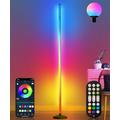KingSom Corner Floor Lamp,175cm Smart RGBW LED Corner Lamp with Glow Ball Light,16 Million Colors Changing Corner Lamp with Remote and App Control,Music Sync & Timing Smart Floor Lamp for Living Room