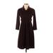 London Times Casual Dress - Sweater Dress: Brown Dresses - Women's Size 4