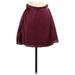 Abercrombie & Fitch Casual Mini Skirt Mini: Burgundy Print Bottoms - Women's Size Small