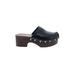ALOHAS Mule/Clog: Clogs Platform Boho Chic Black Print Shoes - Women's Size 40 - Round Toe