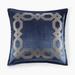 Gracie Mills Mallor Geometric Embroidered Velvet European Pillow Sham