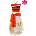 Costume de vacances Moana pour enfants et adultes haut de film jupe collier trempé robe de