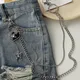 Punk Waist JOBelt for Women Jewith Coussins Butterfy Cool Metal Jeans Belt for Pant Girl and Men