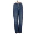 Madewell Jeans - Mid/Reg Rise Straight Leg Denim: Blue Bottoms - Women's Size 24 - Sandwash