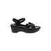 Prada Linea Rossa Sandals: Strappy Wedge Casual Black Print Shoes - Women's Size 39.5 - Open Toe