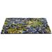 Floral Outdoor Doormat Coir in Blue/Brown Home Furnishings by Larry Traverso | 30 H x 18 W in | Wayfair TR0762