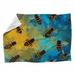 VisionBedding Bee Fleece Throw Blanket - Insect Warm Soft Blankets - Throws for Sofa, Bed, & Chairs Fleece/Microfiber/Fleece | Wayfair