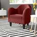 Barrel Chair - Zipcode Design™ Tangier 30.5" Wide Barrel Chair Faux Leather/Fabric in Brown | Wayfair 9BCB6B17CE1A4BF680B232D1FCCA4B52