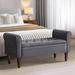 Red Barrel Studio® Upholstered Flip Top Storage Bench Upholstered in Gray | 23.2 H x 48 W x 18.5 D in | Wayfair 2928814104CF484EA8D3BC95C5BAB017