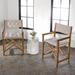 Foundry Select Tonora Folding Director Chair w/ Cushions Solid Wood in Brown | 35.43 H x 22.05 W x 19.29 D in | Wayfair