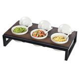 17 Stories 3-Bowl Wood Condiment Serving Tray Wood in Brown/Gray | 2.55 H x 13.58 W x 7.2 D in | Wayfair 3D4B8A9A87A34BFBA67F8C0C9FE1B7A2