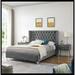 House of Hampton® Johnetta 3 Piece Bedroom Set Upholstered, Wood in Gray | 52 H x 67 W x 87.4 D in | Wayfair 47812DAFB6B7400594021E595F300CBB