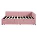 Ebern Designs Bricyn Daybed Upholstered/Linen in Pink | 27.6 H x 57.9 W x 78.9 D in | Wayfair A35B4BD5C09443608E1DA421C62D73F9