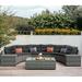 Latitude Run® Losh 8 Piece Sectional Seating Group w/ Cushions, Wicker in Gray | 27.5 H x 136.1 W x 26.8 D in | Outdoor Furniture | Wayfair
