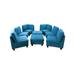 Gray/Blue Sectional - Latitude Run® Gigel 8 - Piece Upholstered Sectional Microfiber/Microsuede | Wayfair 8513D329F76044DF8E61310CB14E55EE
