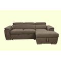 Brown Sectional - Latitude Run® Convertible Sectional Sofa w/ Storage Chaise, Contemporary L-Shaped Sleeper Corner Sectional Sofa Microfiber/Microsuede | Wayfair