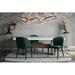 George Oliver Konlan Velvet Back Side Chair Dining Chair Upholstered/Velvet in Green | 34.3 H x 20.3 W x 24 D in | Wayfair