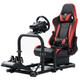 Inbox Zero Adjustable Ergonomic PC & Racing Game Chair in Red Foam Padding in Black/Red | 44.7 H x 32 W x 59.1 D in | Wayfair