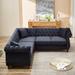 Black Reclining Sectional - House of Hampton® Jishant 2 - Piece Upholstered Sectional Velvet | 30 H x 83.5 W x 83.5 D in | Wayfair