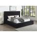Rosdorf Park Kianny Platform Bed Upholstered/Velvet in Black | 60 H x 102 W x 103.5 D in | Wayfair ADDB5490FFA549888B2B97F4870F66D7