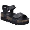 Sandale JOSEF SEIBEL "Alice 03", Damen, Gr. 37, schwarz, Kalbsleder, klassisch, Schuhe, Sommerschuh, Sandalette, Plateauabsatz, mit Klettverschluss