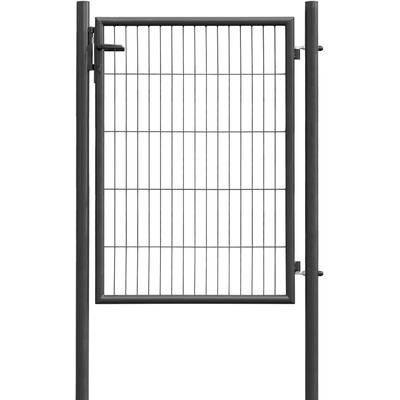 Zauneinzeltür GARDEN 'N' MORE "Einzeltor Standard", grau (anthrazit), B:100cm H:125cm, Stahl, Tore, 125 cm hoch, anthraz