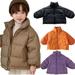 Esaierr 2-8 Years Boys Girls down Puffer Jacket for Kids Baby Fall Winter Solid Color down Coats Lightweight Snowsuit Standing Collar Short Puffer Outwear Coats