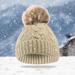 Lolmot Kids Boys Girls Knitted Woolen Hat Winter Warm Pom Pom Beanie Cap Children Ski Cap Knit Hat with Pom Pom