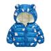 Cathalem Big Kid Coat Toddler Coats Lightweight Jacket for Kids Winter Warm Outwear Jacket Coat Bear Ears Cartoon Rabbit Dog Big Kids (Blue 3-4 Years)